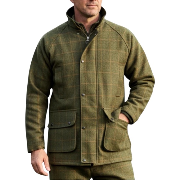 Game Other - Game Technical Apparel Padded Derby Tweed Green Wool Countrywear Jacket Coat